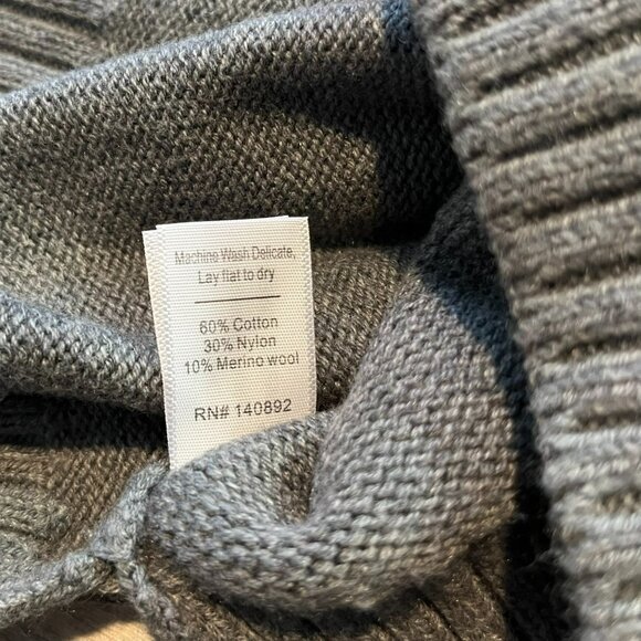 Marine Layer Gisel Oversize Contrast Sweater In Vapor/Pavement (Greys), Large - Picture 10 of 11